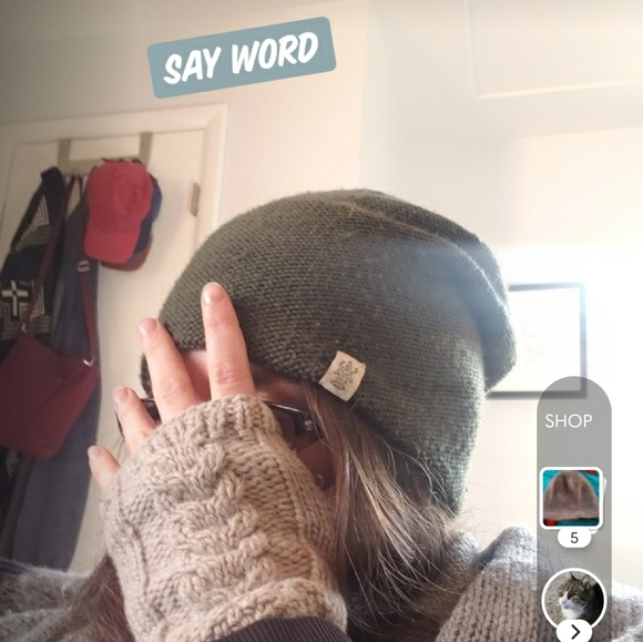 Nirvanna "Johnny" Depp Slouch Unisex Olive Beanie - Picture 2 of 2